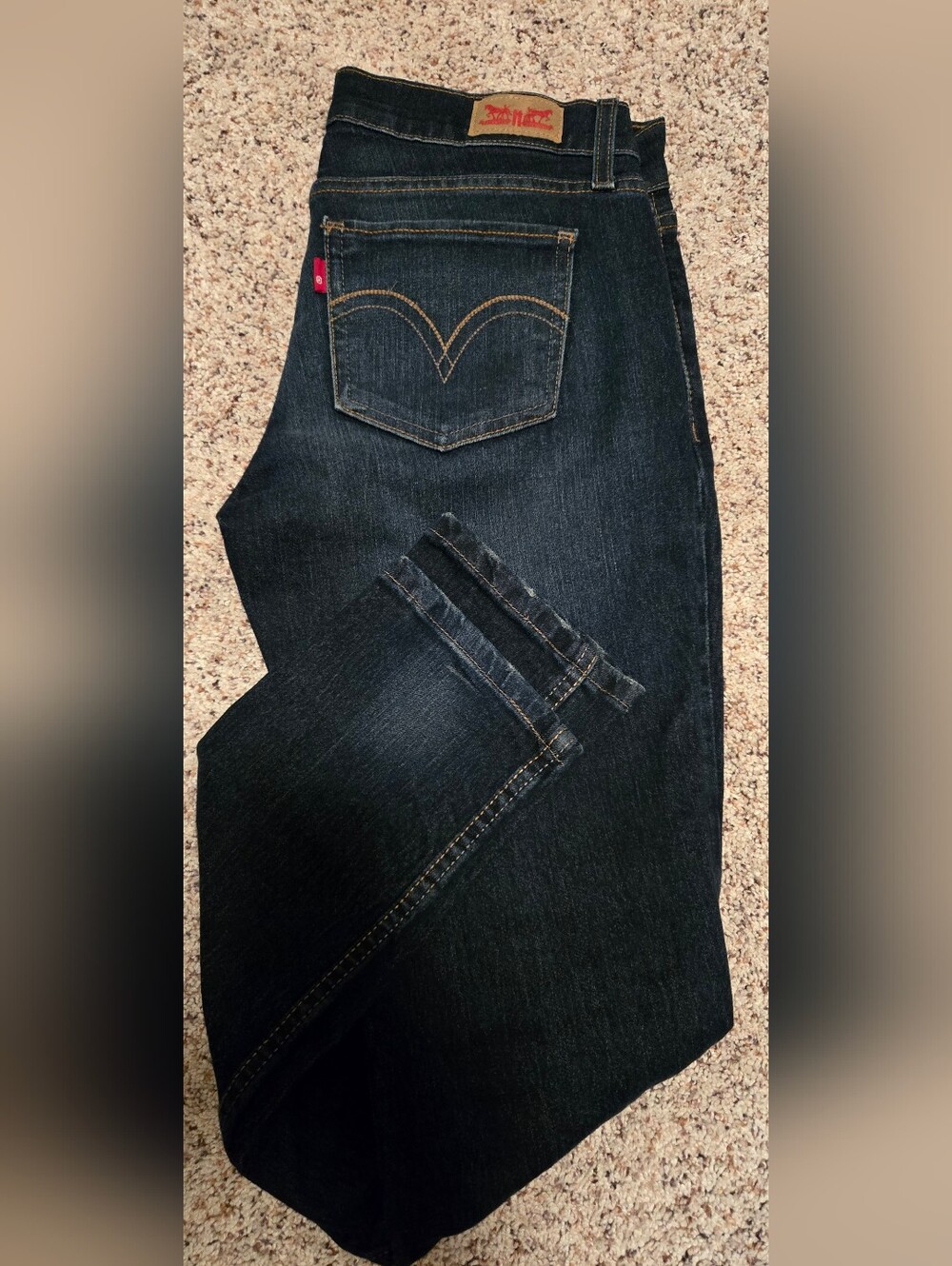 Levis 524 Too Superlow Jeans Womens Sz 7 Like New